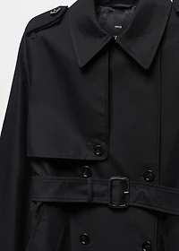 Waterproof double-breasted trench coat