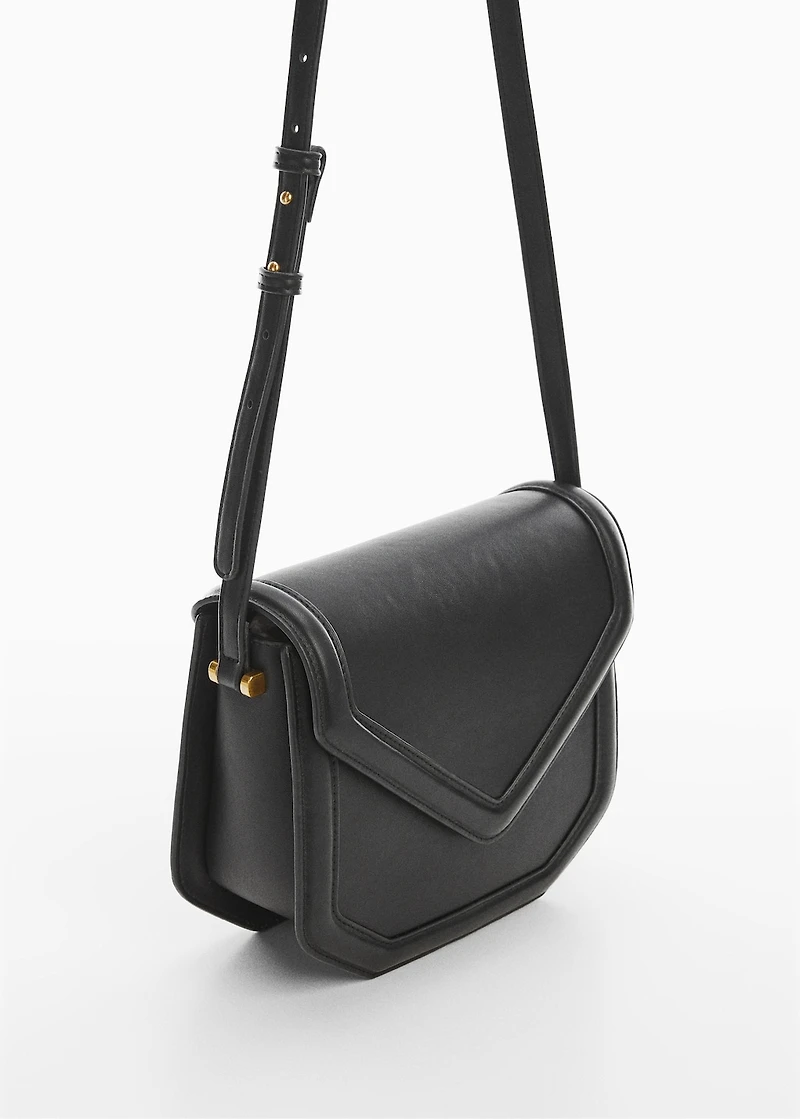 Geometric flap bag