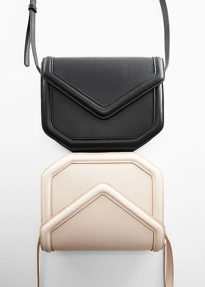Geometric flap bag
