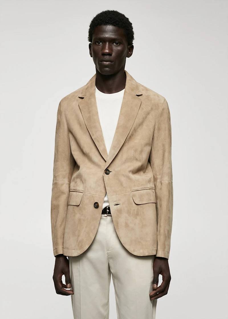 100% suede leather jacket