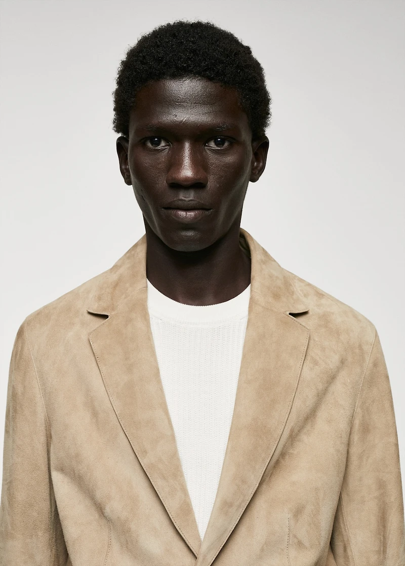 100% suede leather jacket