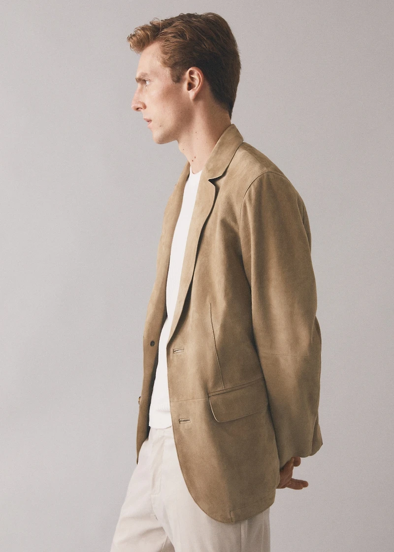 100% suede leather jacket