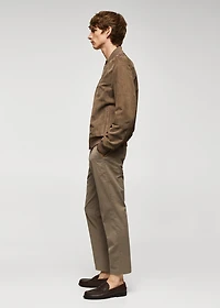 Leather bomber jacket