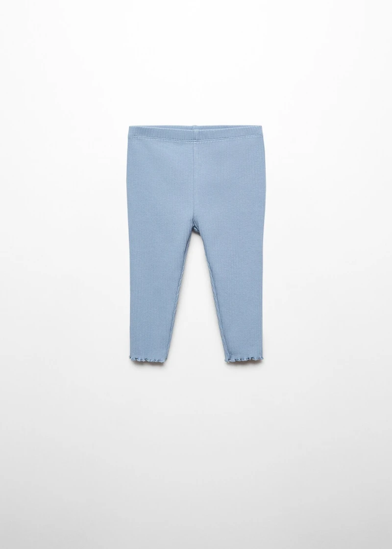 Cotton ribbed leggings