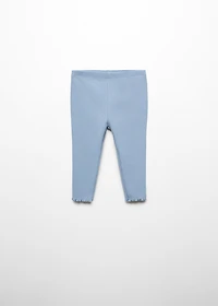 Cotton ribbed leggings