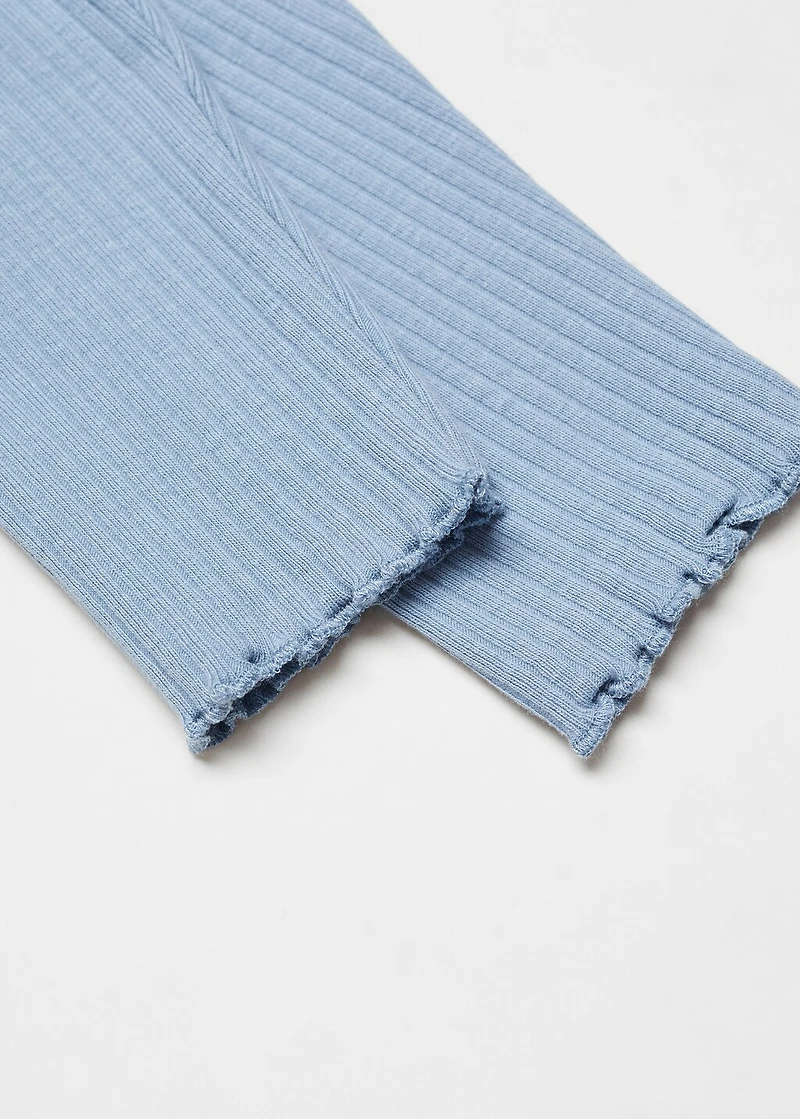 Cotton ribbed leggings