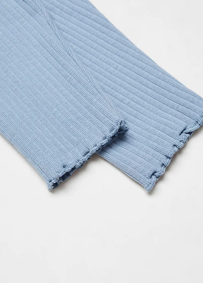 Cotton ribbed leggings