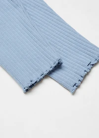 Cotton ribbed leggings