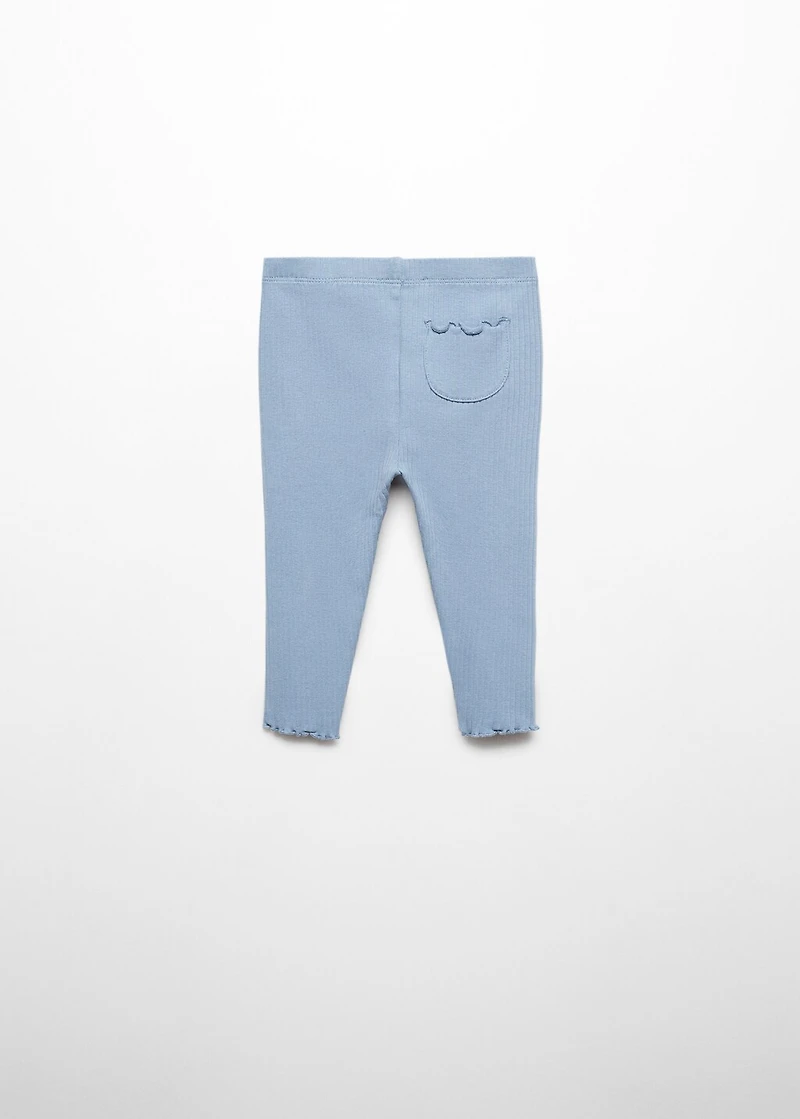 Cotton ribbed leggings