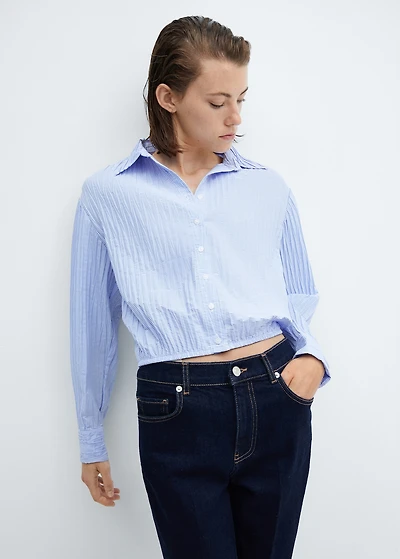 Striped textured shirt