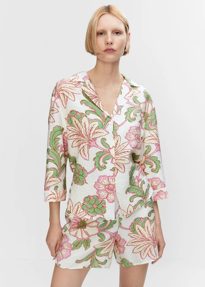 Textured printed shirt