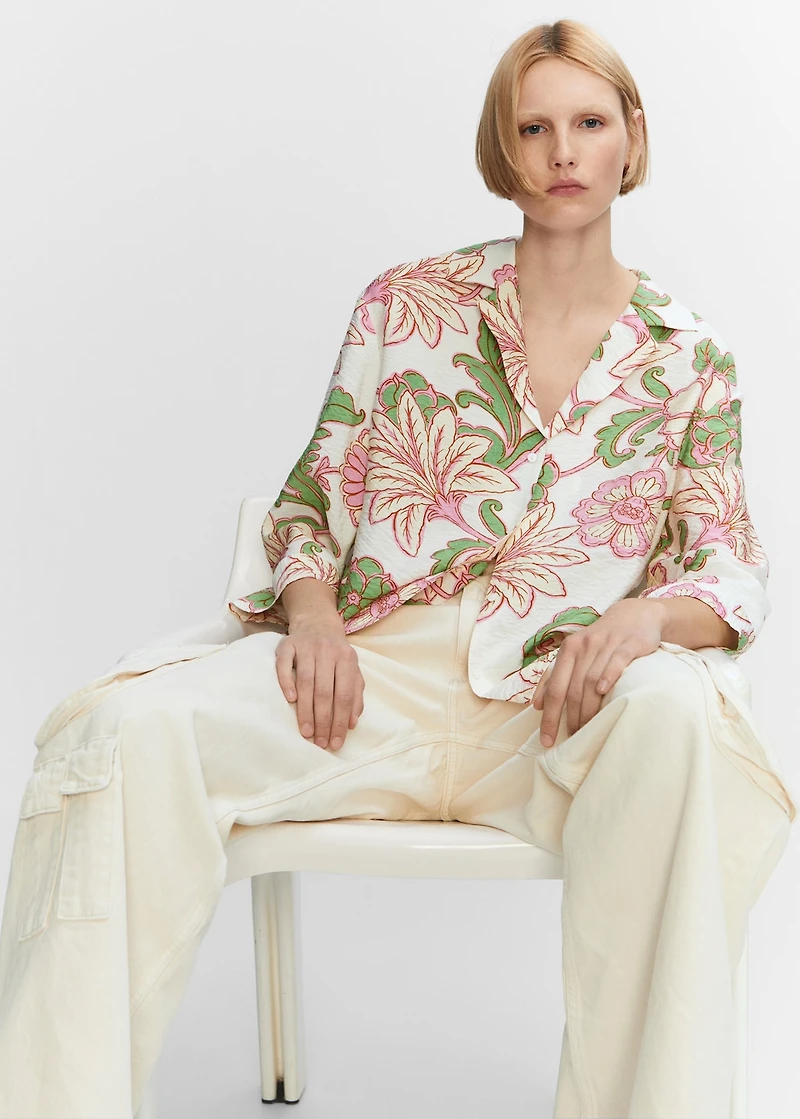 Textured printed shirt