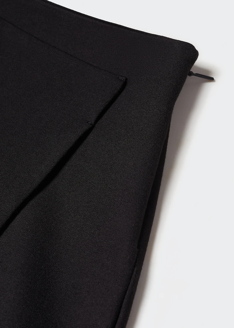 Knitted wrap mini-skirt