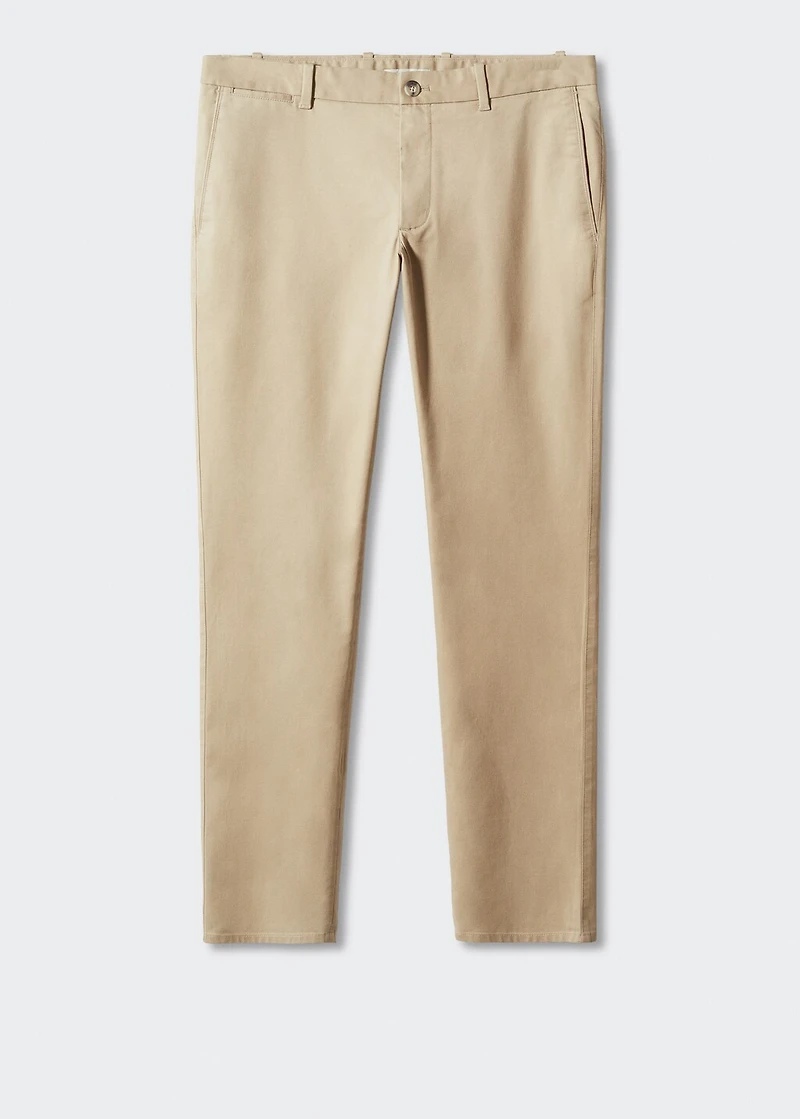 Slim fit serge chino pants