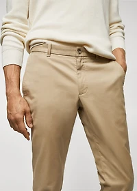 Slim fit serge chino pants