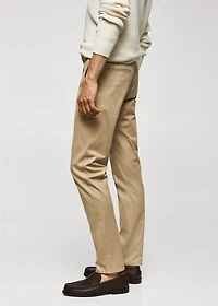 Slim fit serge chino pants