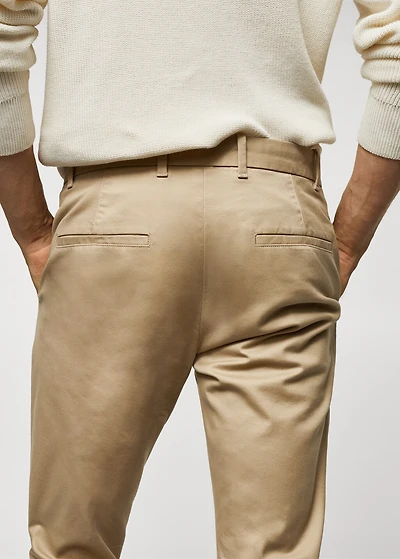 Slim fit serge chino pants