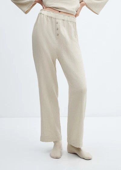 Cotton gauze pyjama pants