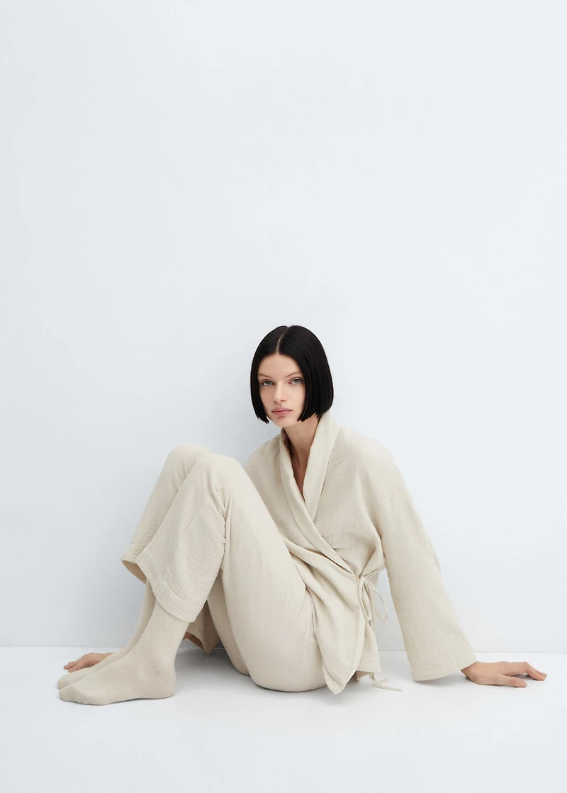 Cotton gauze pyjama pants