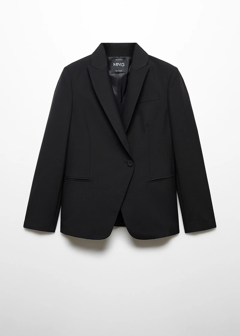Regular fit wool suit blazer