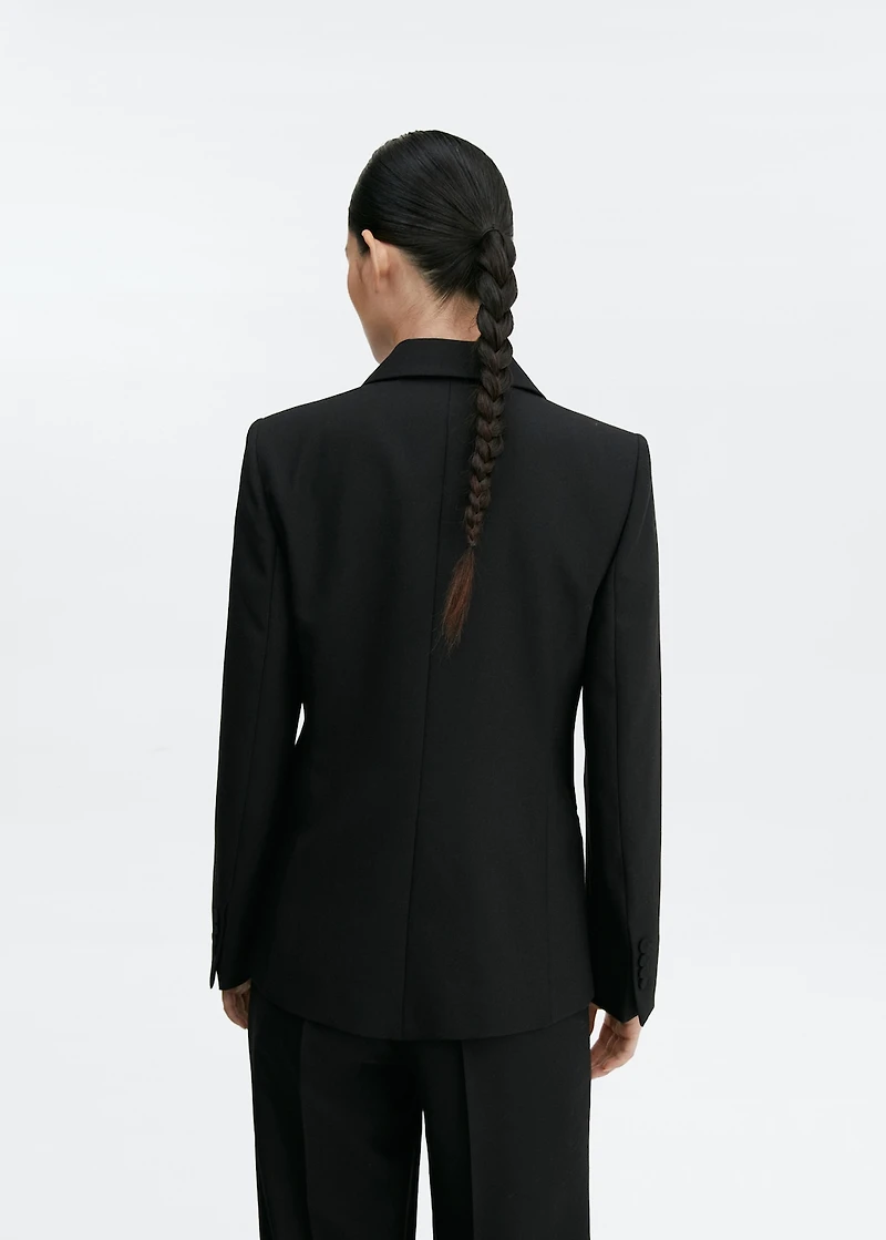 Regular fit wool suit blazer