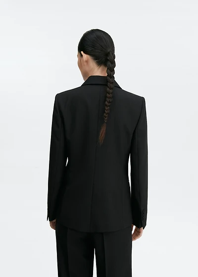 Regular fit wool suit blazer