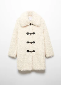 Fur-effect midi-coat