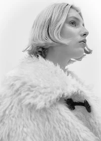 Fur-effect midi-coat