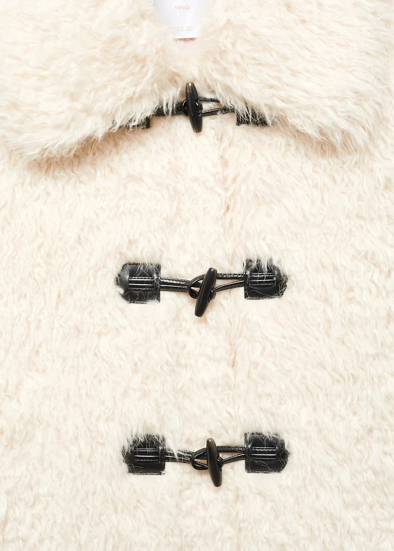 Fur-effect midi-coat