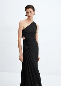 Asymmetrical pleated dress
