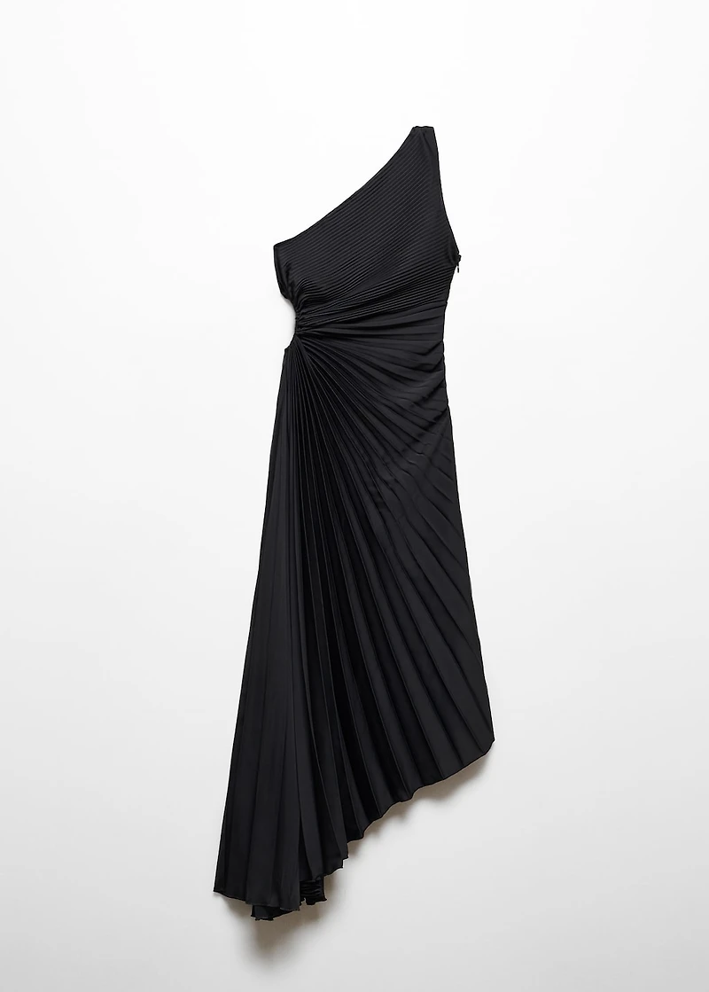 Asymmetrical pleated dress