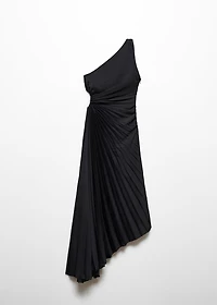 Asymmetrical pleated dress