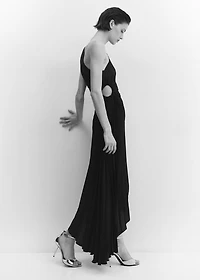 Asymmetrical pleated dress