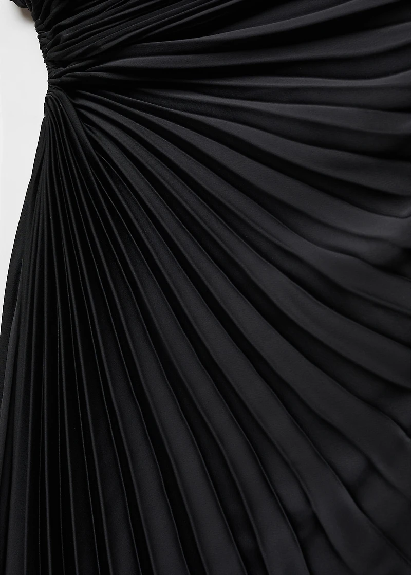 Asymmetrical pleated dress