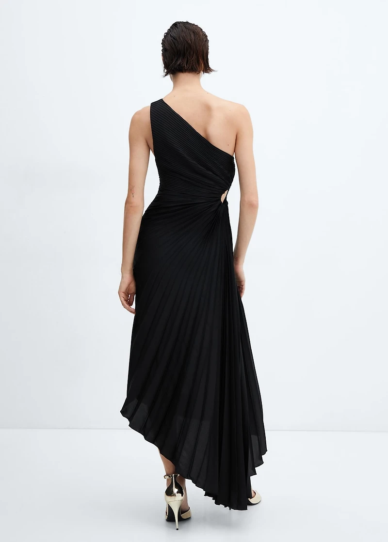 Asymmetrical pleated dress