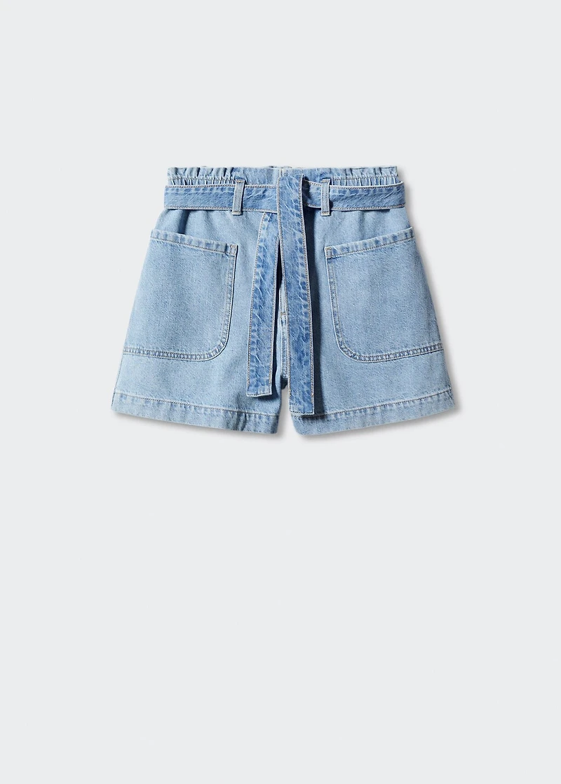Paperbag shorts with belt