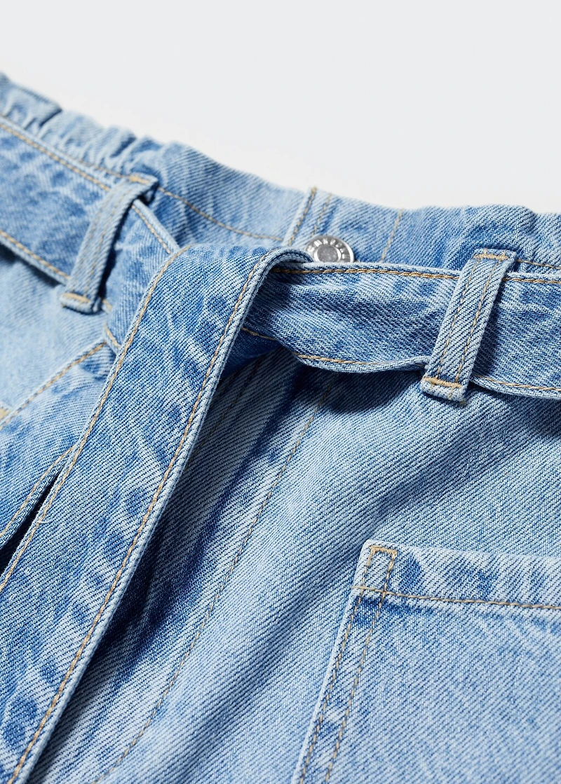 Paperbag shorts with belt