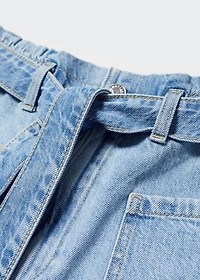 Paperbag shorts with belt