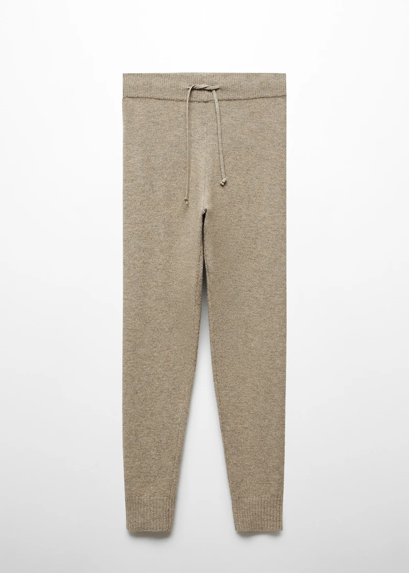 Knit jogger-style pants