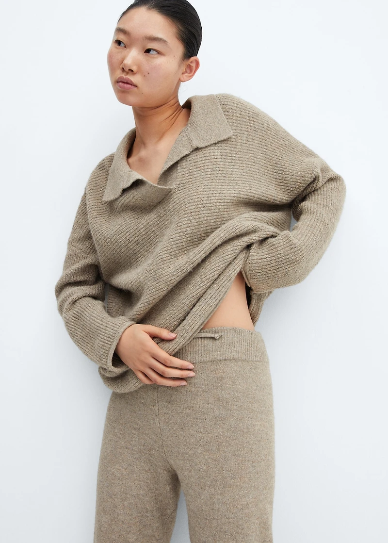 Knit jogger-style pants