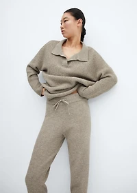 Knit jogger-style pants