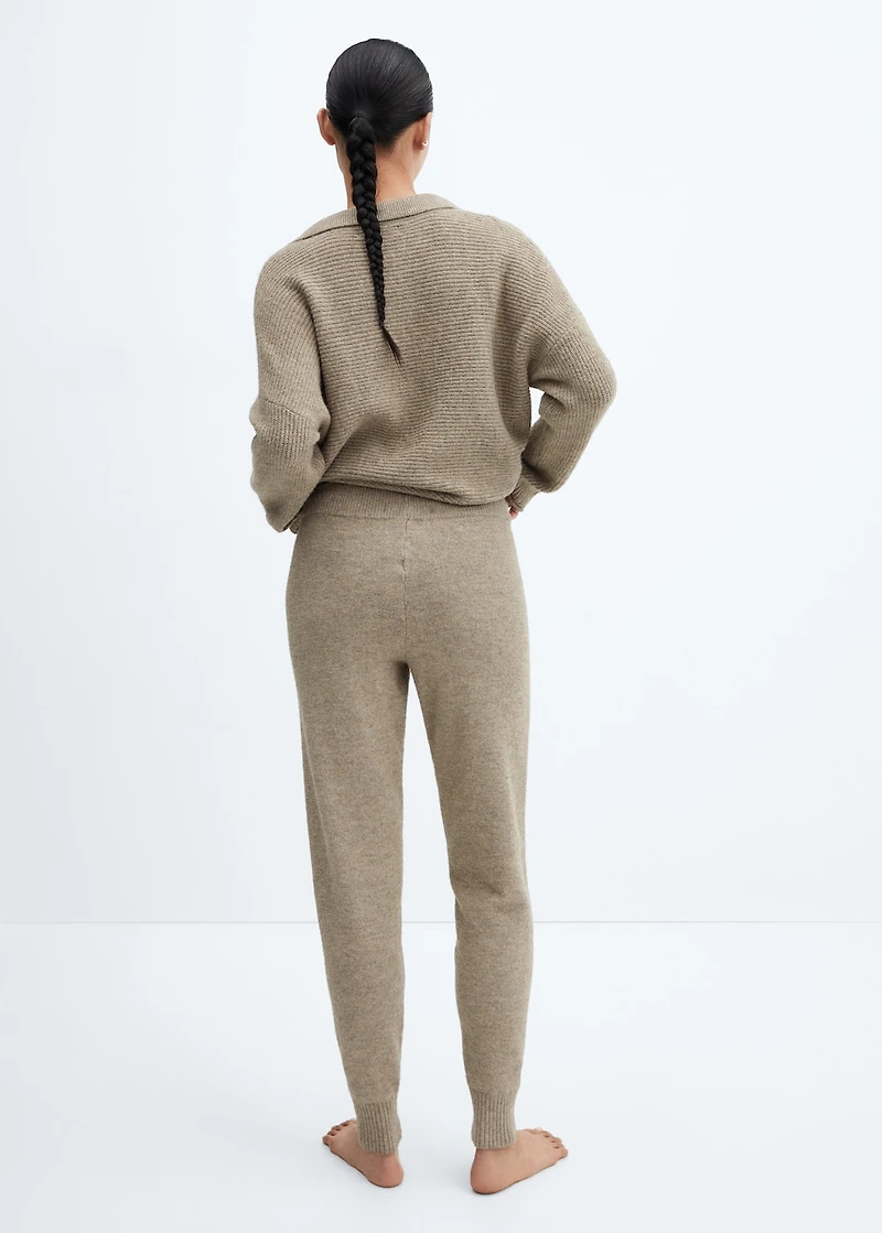 Knit jogger-style pants