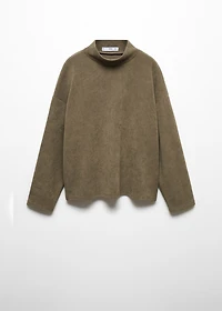Corduroy sweatshirt with perkins neck