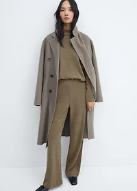 Corduroy sweatshirt with perkins neck