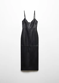 Leather dress with straps