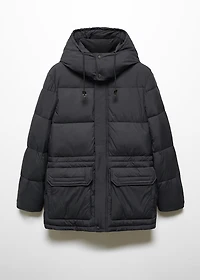 Water-repellent quilted barn jacket