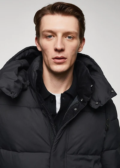 Water-repellent quilted barn jacket