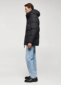 Water-repellent quilted barn jacket