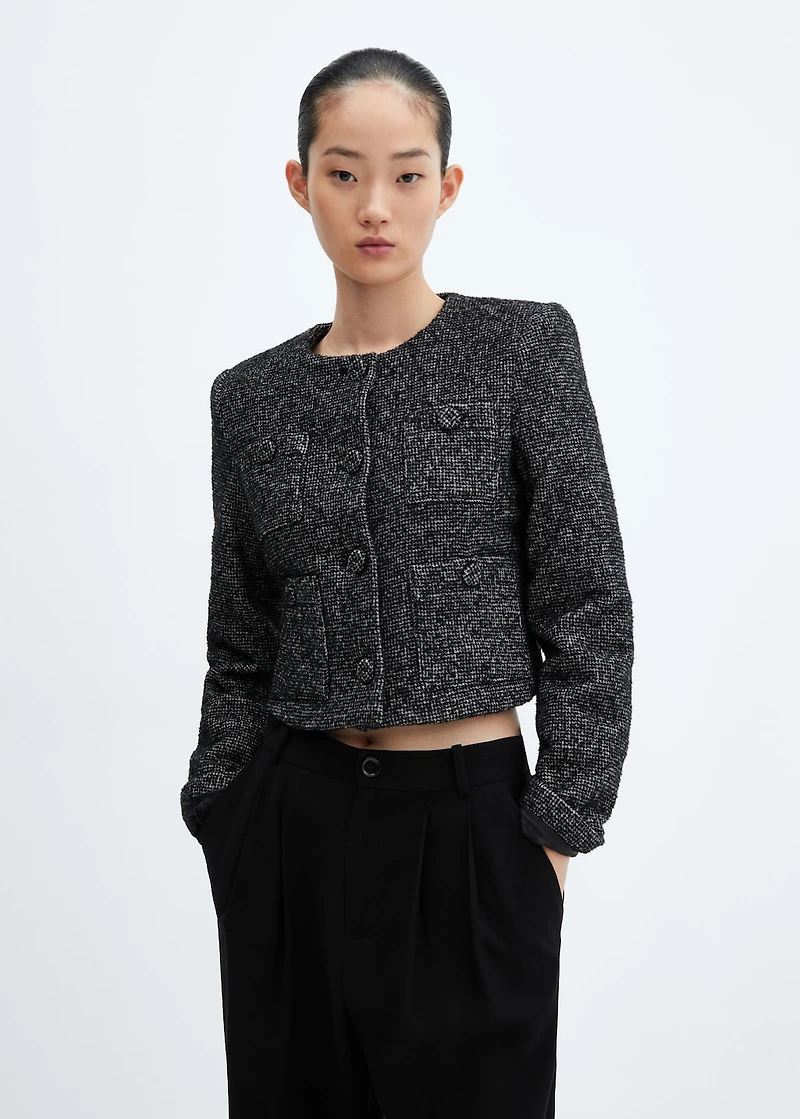 Pocket tweed jacket
