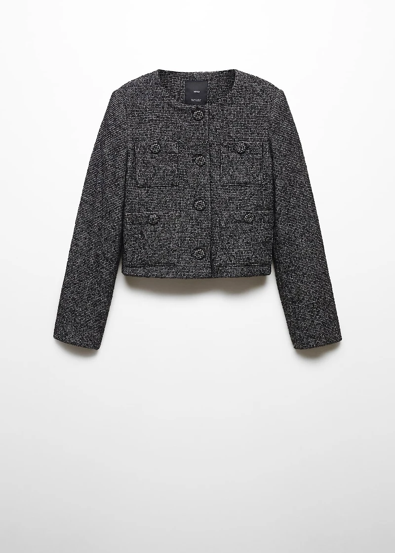 Pocket tweed jacket